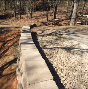 concrete edge or retaining wall